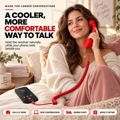 ☎️ Old School Wired Phone Handset – Classic Radiation-Proof Receiver for Mobile Phones