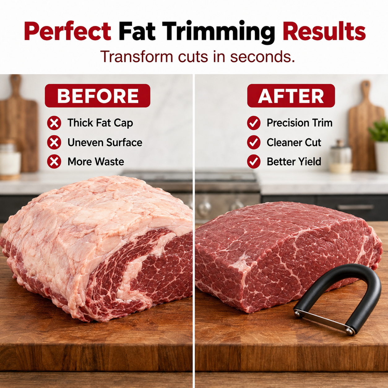 🥩 Handheld Fat Trimmer for Beef & Pork BBQ Prep