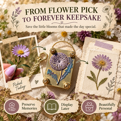 🌼 Mini Flower Press Keepsake for Tiny Blooms & Petals