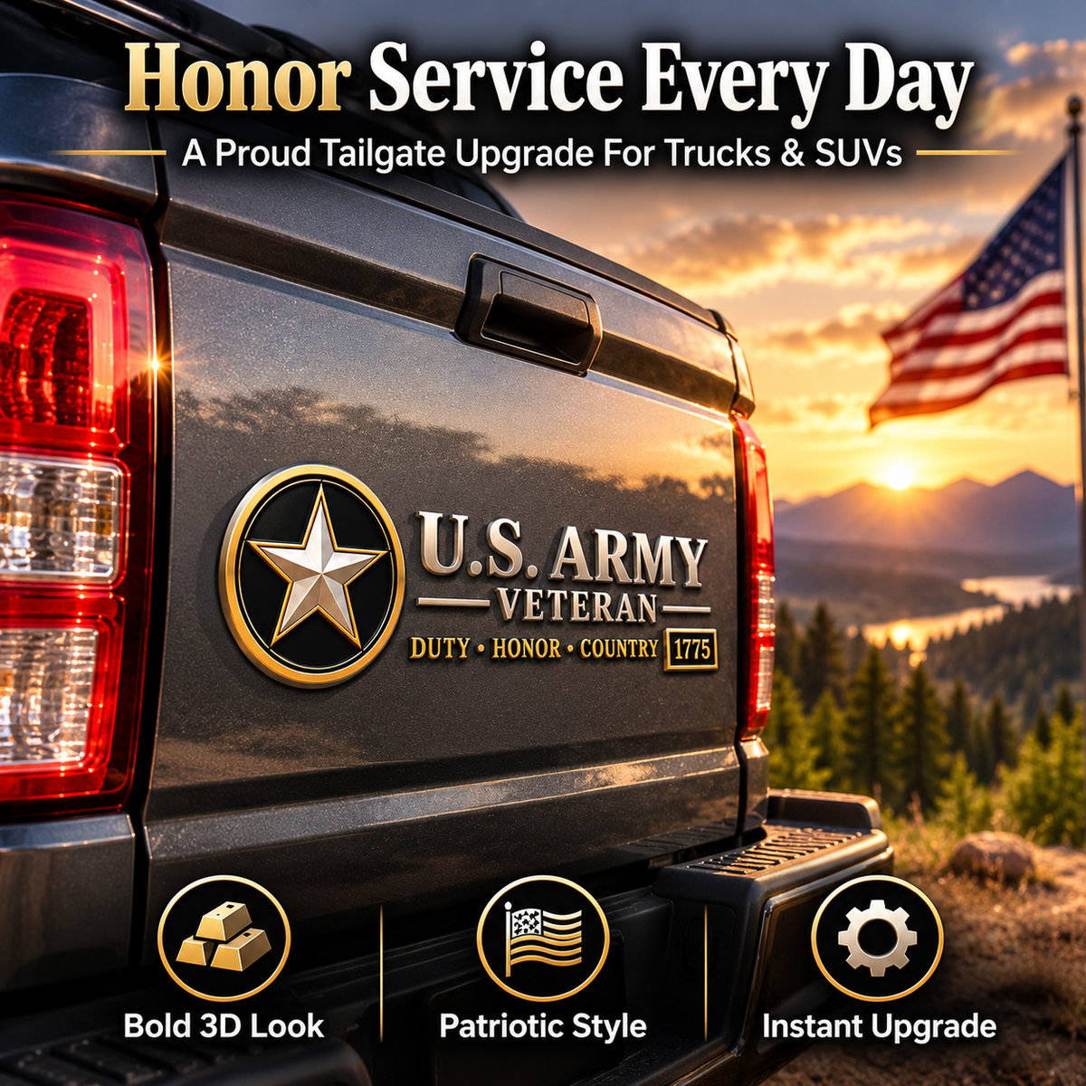 🎖️ 50% OFF Veteran Vehicle Emblem – Honor Their Service With Pride 🇺🇸