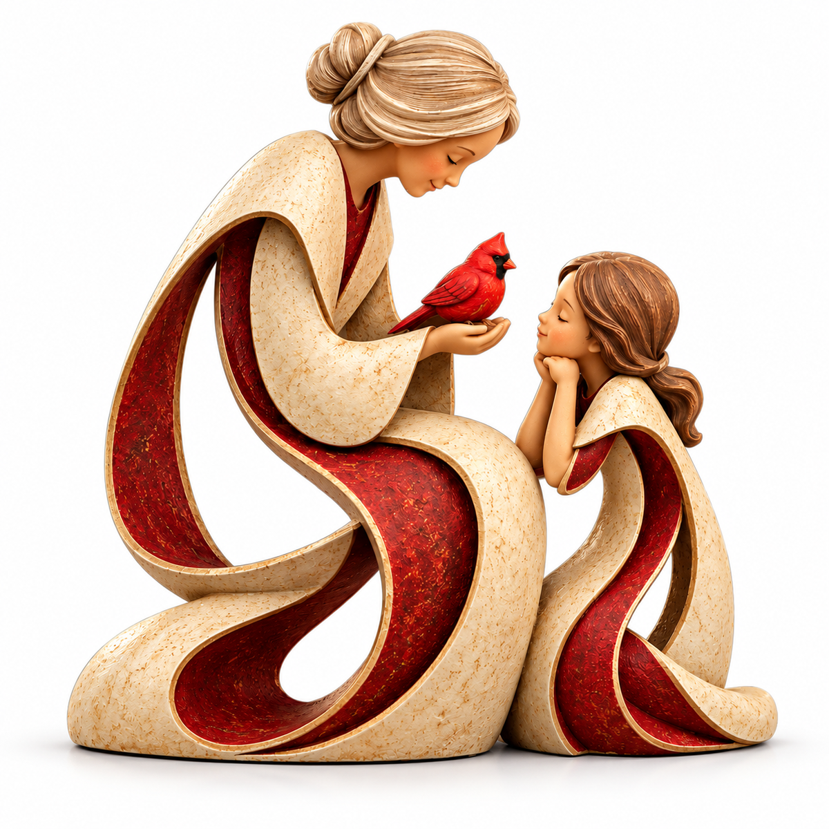 🔥 LAST DAY 50% OFF 🔥Love Passed Down™ – Grandmother & Granddaughter Cardinal Keepsake Sculpture