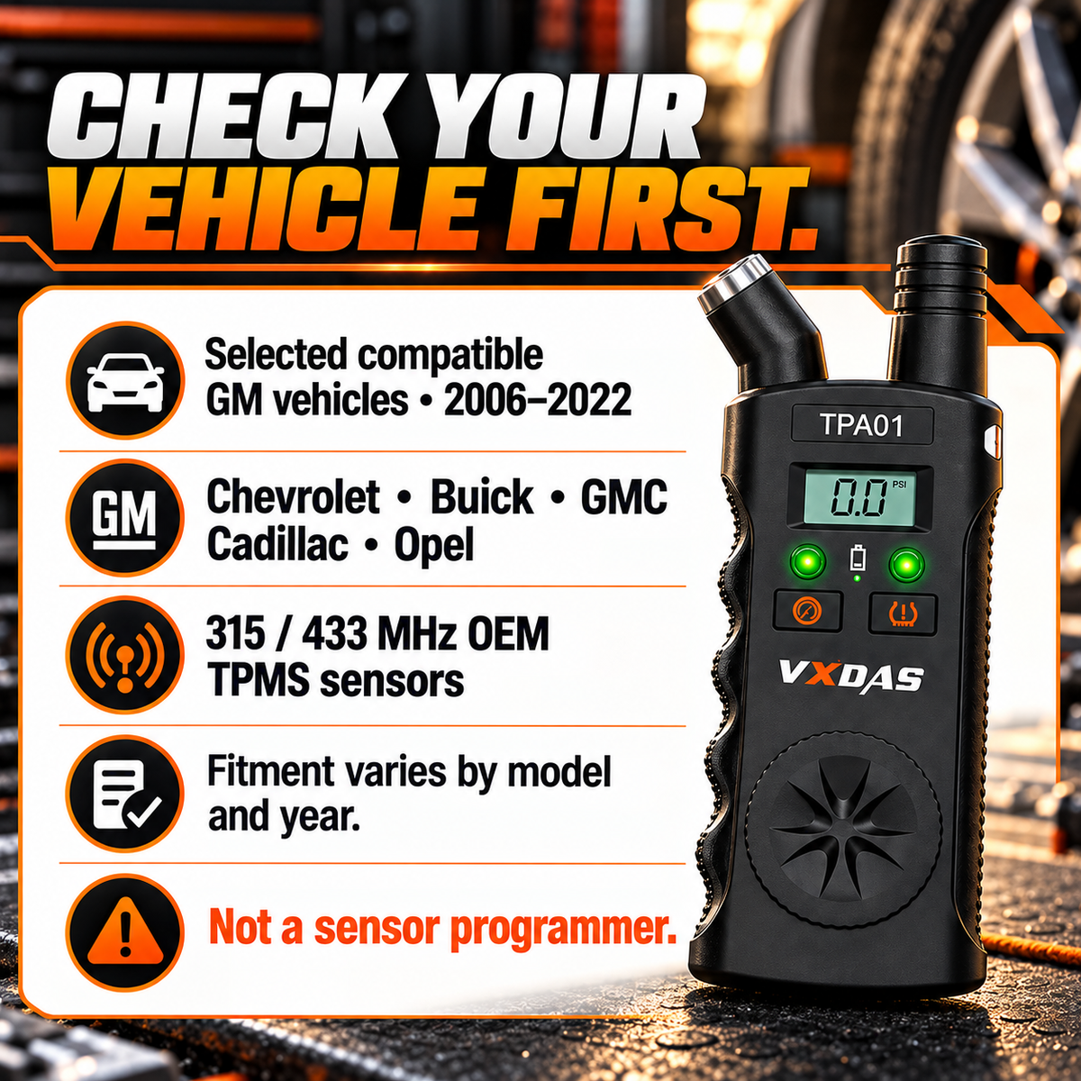 🔧2-in-1 TPMS Relearn Tool with Digital Tire Pressure Check
