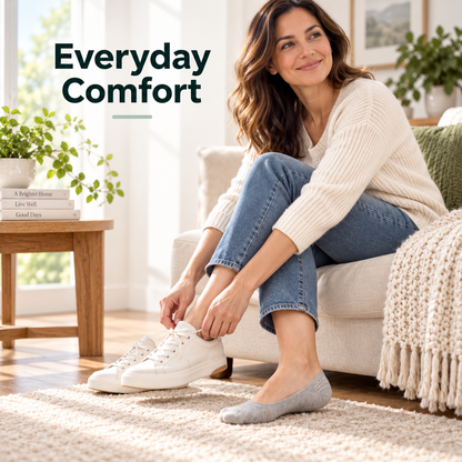 🧦6/10/20pairs Cushioned No-Show Socks with Padded Support for Everyday Walking Comfort