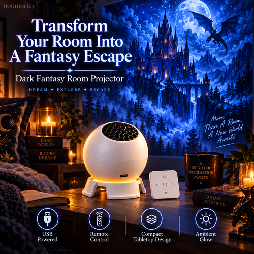 🐉 Dark Fantasy Dragon Room Projector – ✨Immersive Castle, Forest & Frozen World Light