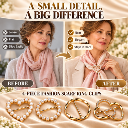 ✨ Fashion Accessory Deal – 4-Piece Metal Shirt Clips 💖 Stylish Round & Heart Clothing Clips for a Chic Secure Fit