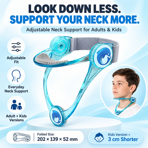 Adjustable Neck Support Brace for Preventing Head-Down Posture
