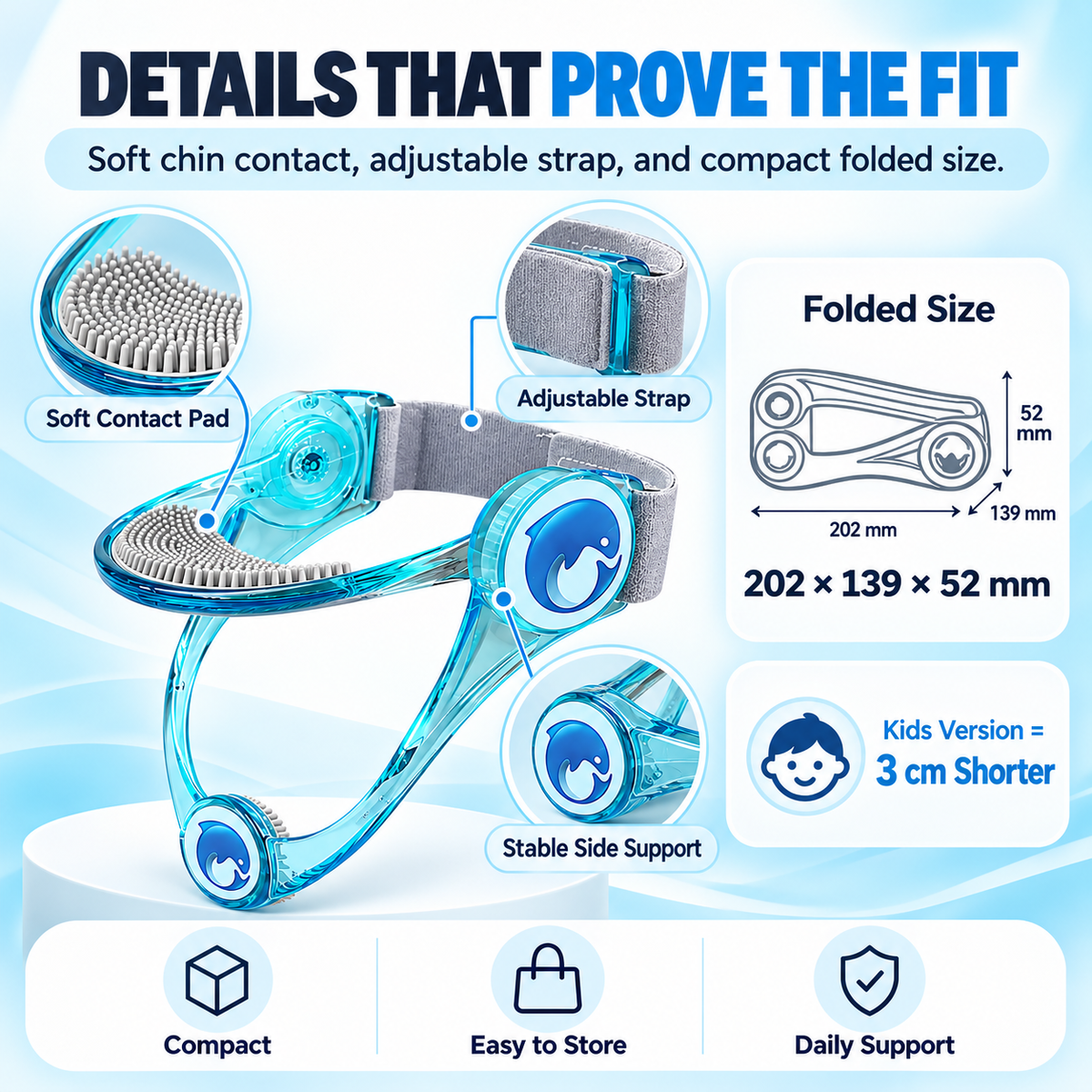 Adjustable Neck Support Brace for Preventing Head-Down Posture