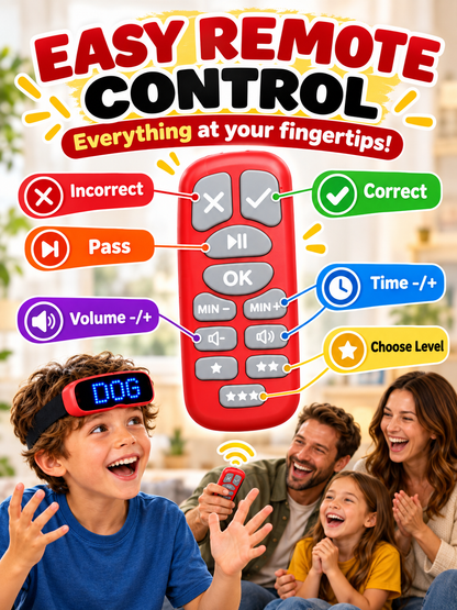 🎉 Party Fun Deal – LED Headband Guessing Game Set 💡 Interactive Charades Challenge for Kids & Adults at Family Game Nights ✨