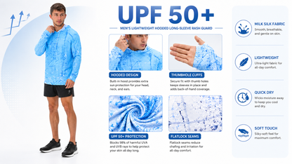 🎁HOT 49% OFF Today  Men’s UPF 50+ Swim & Outdoor Sun Hoodie