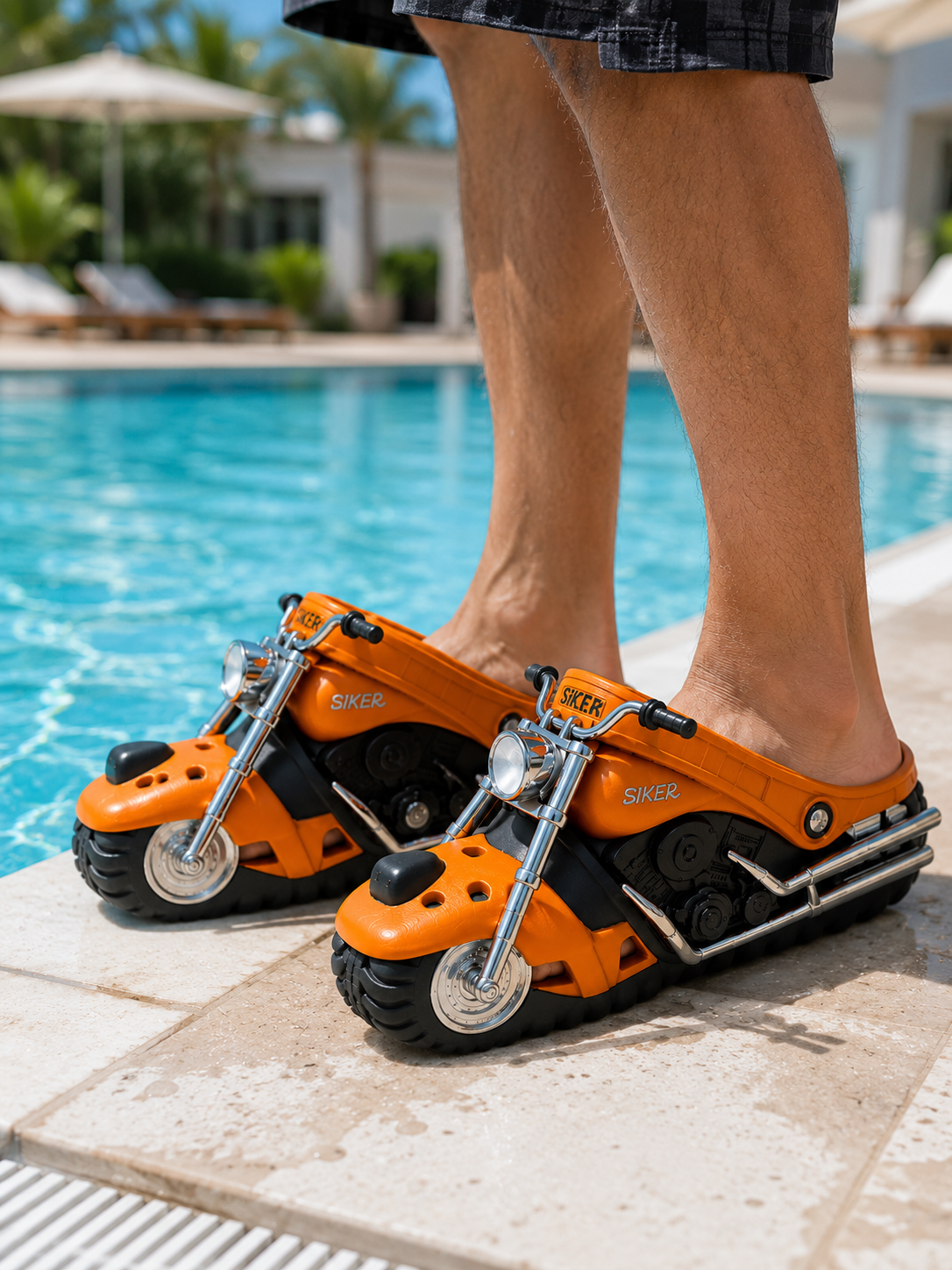 🏍️🔥 Ride-On Motorcycle Slippers™🔥