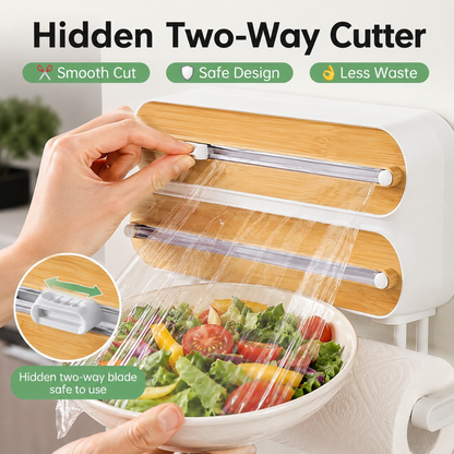 🔥 Hot Sale | Magnetic Plastic Wrap Dispenser with Cutter
