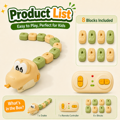 Remote Control Snake Block-Collecting Game