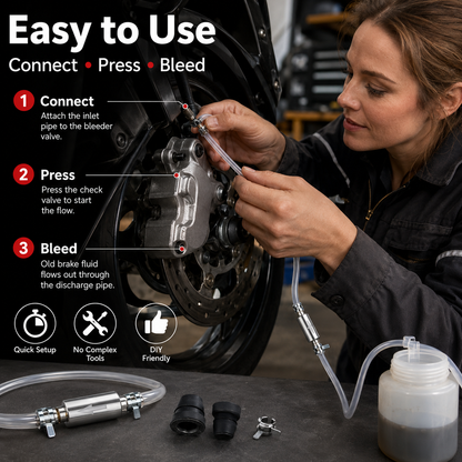 🔥HOT SALE🔥Car Brake Bleeder Hose Kit with One Way Check Valve