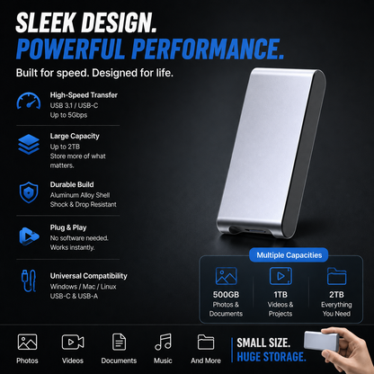 🔥 LAST DAY 50% OFF-Portable External SSD – Protect Your Photos, Videos & Important Files