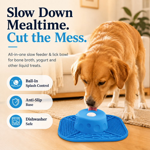 🐶 Slow Feeder Licking Bowl – Anti-Slip,3/4 Cup, Dishwasher Safe
