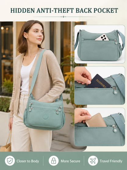 💖 Everyday Favorite Nylon Crossbody Bag with Multi-Pocket Storage