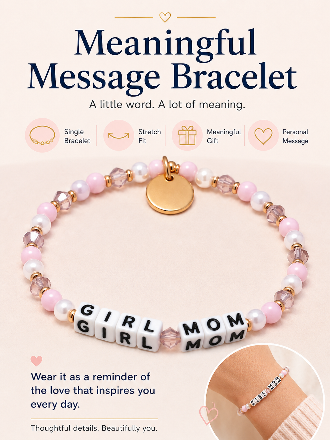 💖 Meaningful Style ✨ Giveback Beaded Bracelet for Everyday Inspiration & Connection 🌸