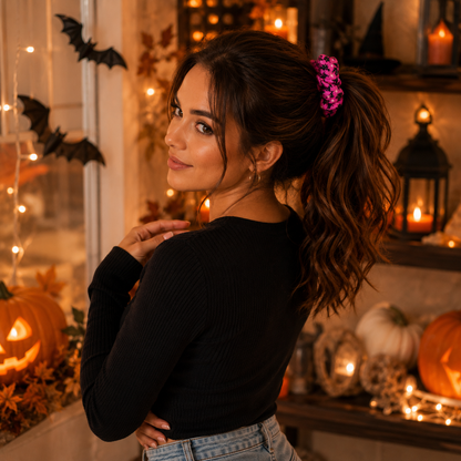 🎃 Hand-Illustrated Halloween Scrunchie Collection