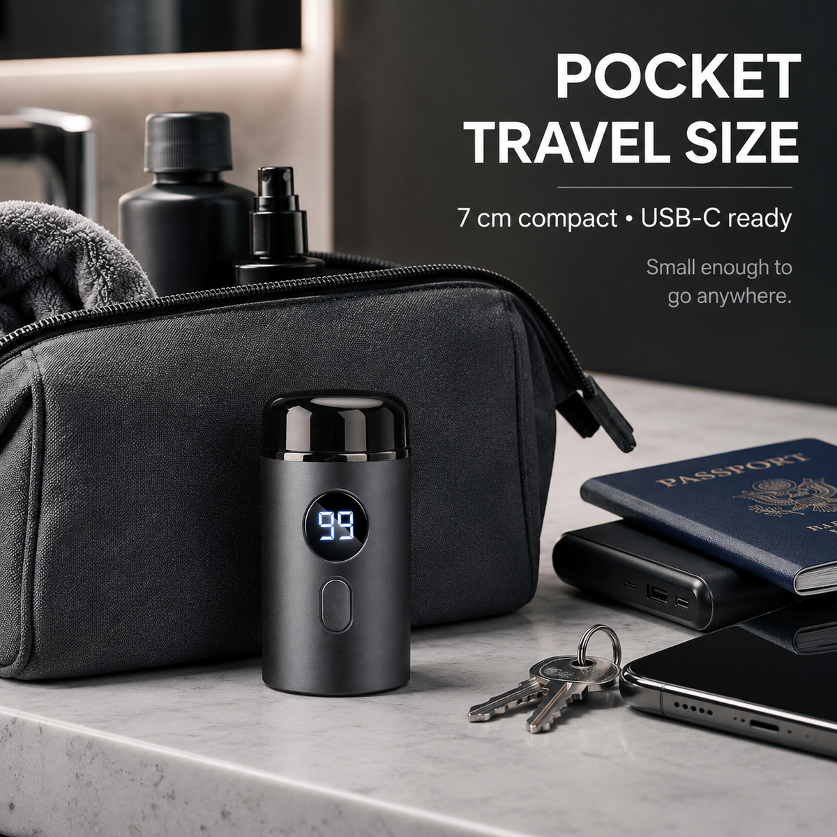 Electric Shaver with LED Display & USB-C Charging