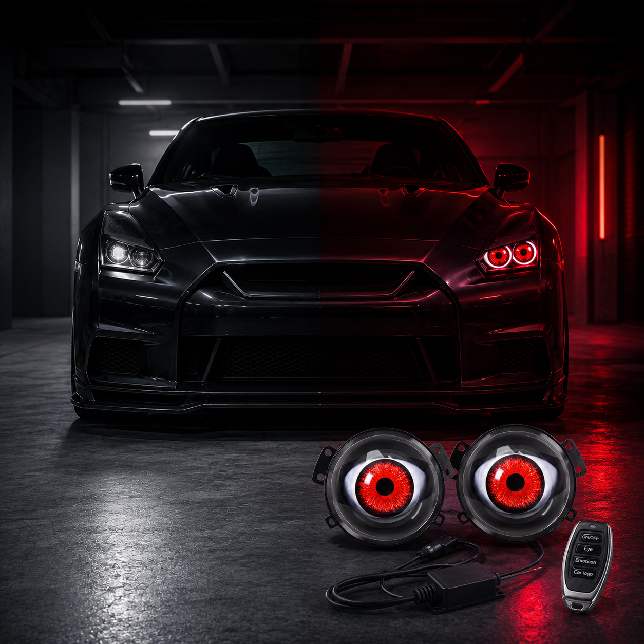 🔥 Limited Time 50% OFF😈ED Headlights with Animated Evil Eyes
