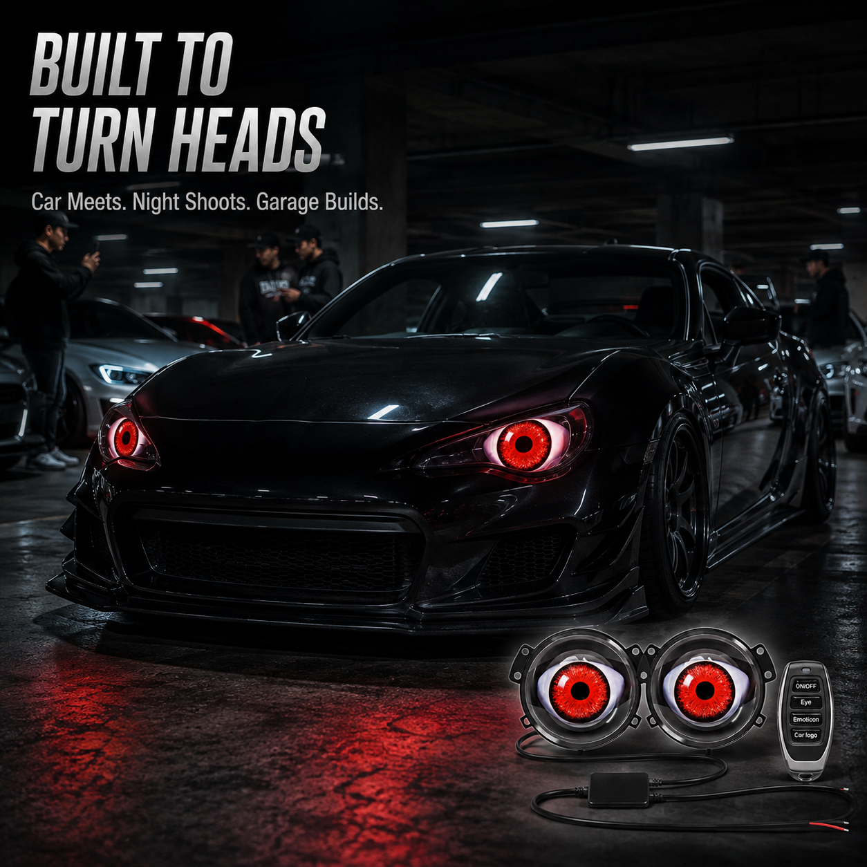 🔥 Limited Time 50% OFF😈ED Headlights with Animated Evil Eyes