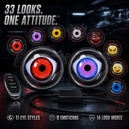 🔥 Limited Time 50% OFF😈ED Headlights with Animated Evil Eyes
