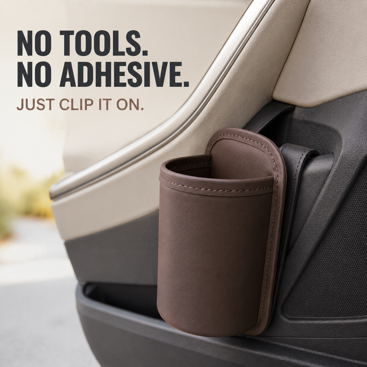 🚗 Clip-On Car Cup Holder & Organizer – Add Extra Drink Storage Without Console Clutter