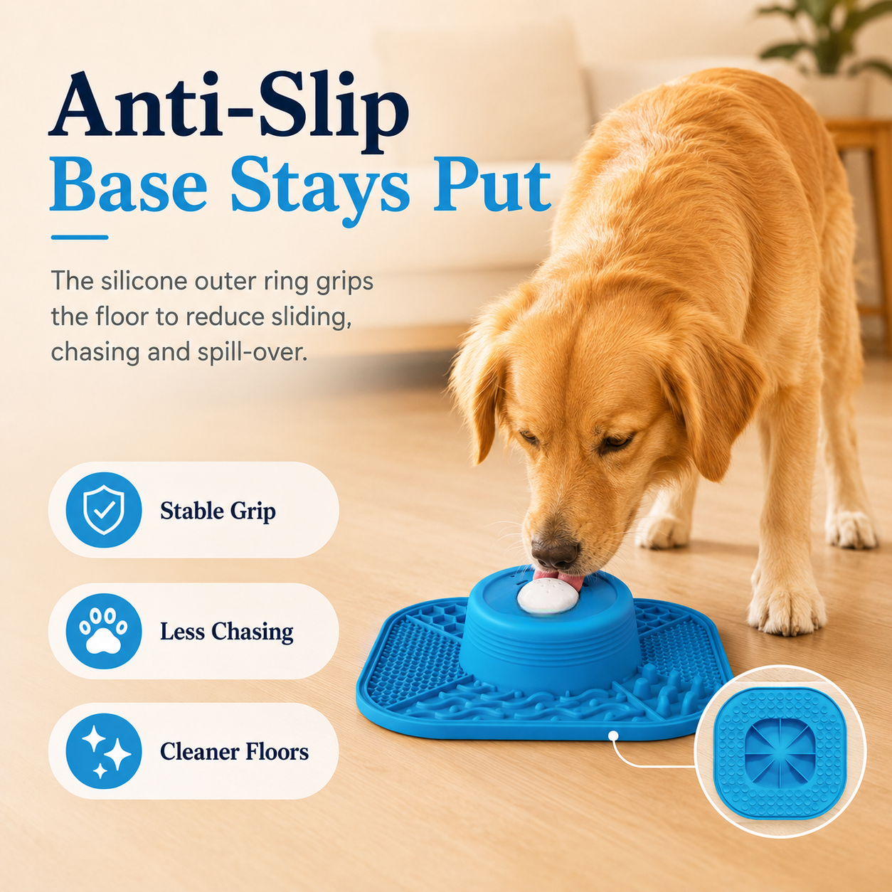 🐶 Slow Feeder Licking Bowl – Anti-Slip,3/4 Cup, Dishwasher Safe