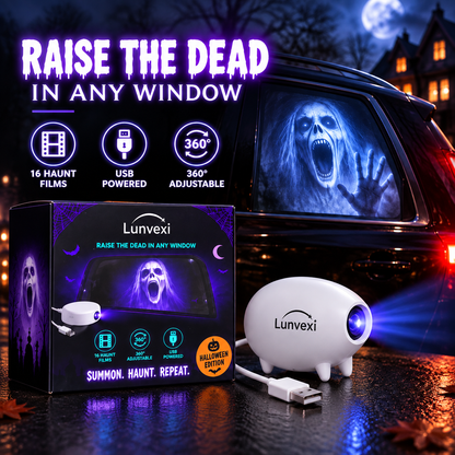 🎃 Halloween Window Projector 👻 16 Spooky Films USB Powered Holiday Decor