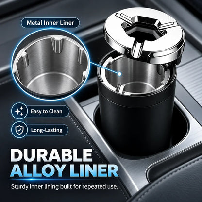 Rotating Sealed Car Ashtray for Vehicle Cup Holders