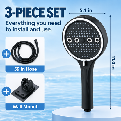 6-Mode High-Pressure Turbo Shower Head 🚿