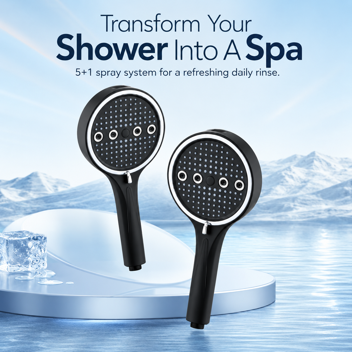 6-Mode High-Pressure Turbo Shower Head 🚿