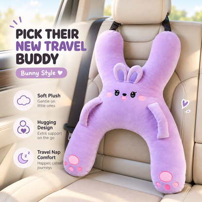 🧸 Kids Car Sleep Buddy – Full-Body Travel Pillow for Cozy Road-Trip Naps