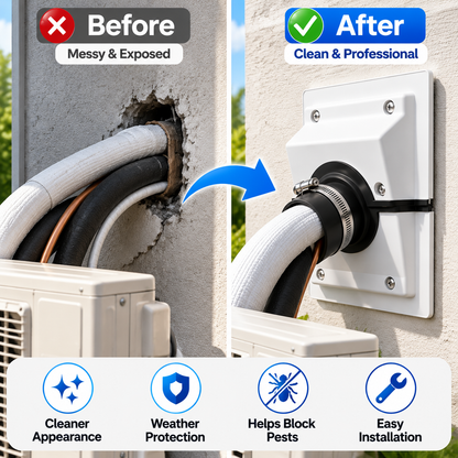 ❄️ HVAC Line Set Cover Kit – Give Your Mini Split AC Installation A Clean Professional Finish