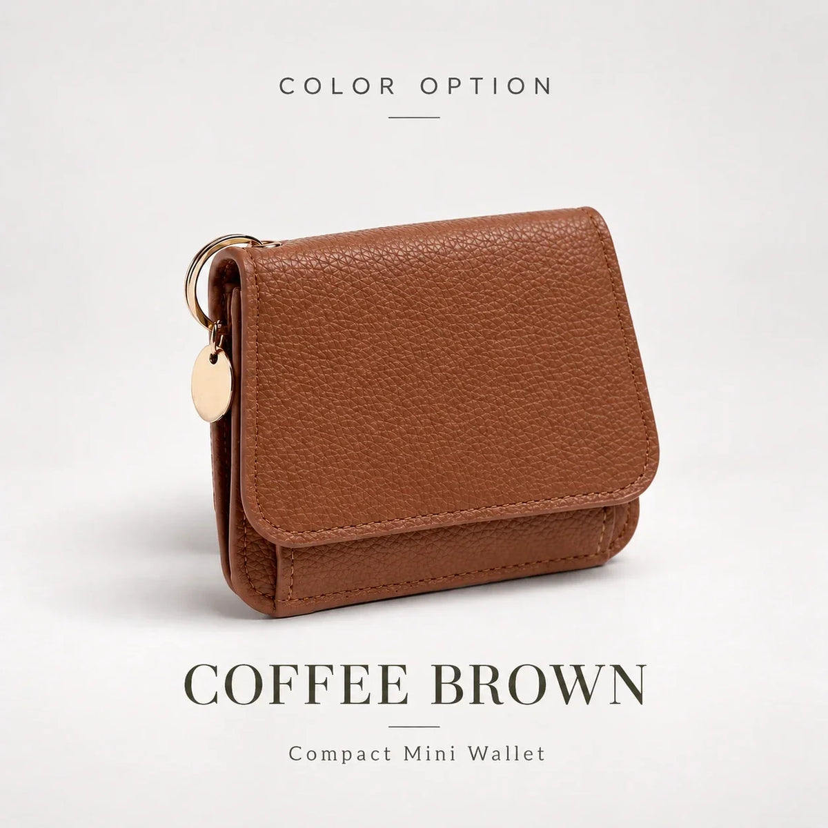 ✨Compact PU Leather Card Wallet with ID Window & Coin Pocket