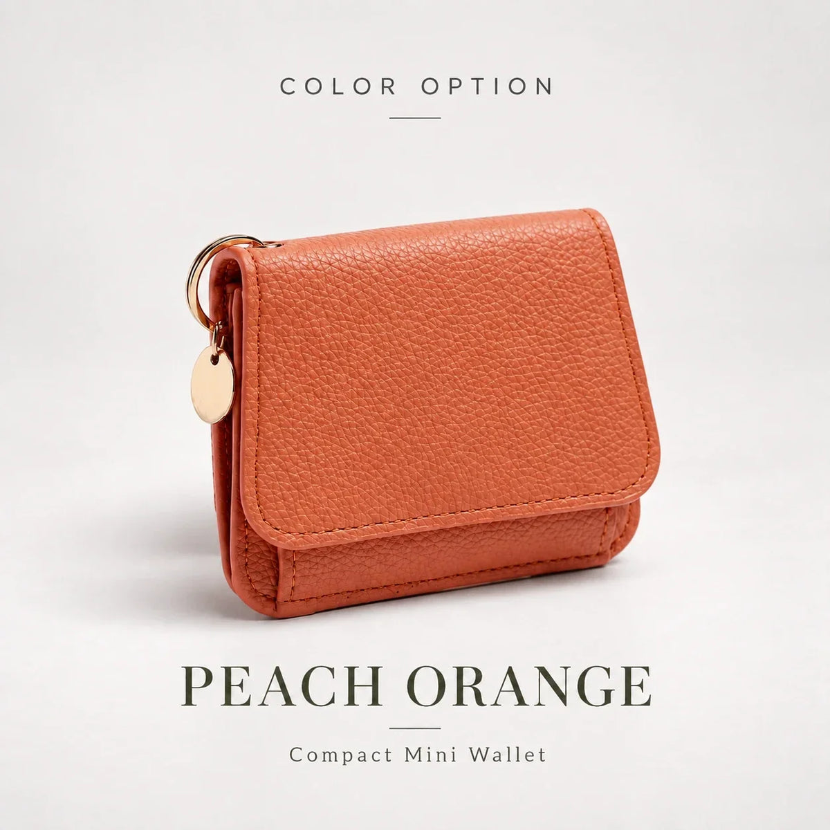 ✨Compact PU Leather Card Wallet with ID Window & Coin Pocket