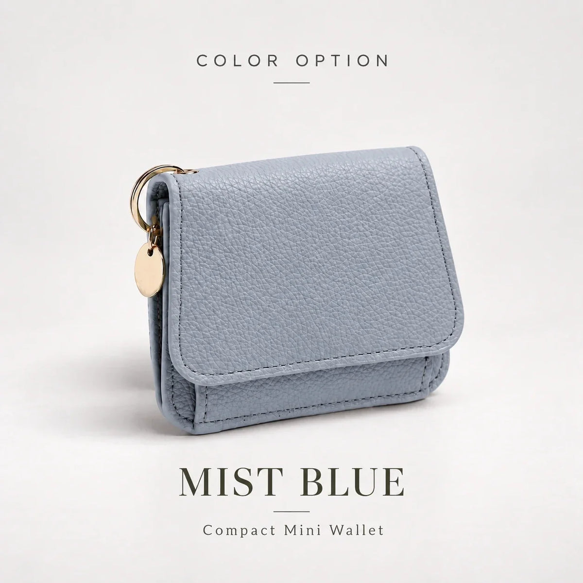 ✨Compact PU Leather Card Wallet with ID Window & Coin Pocket