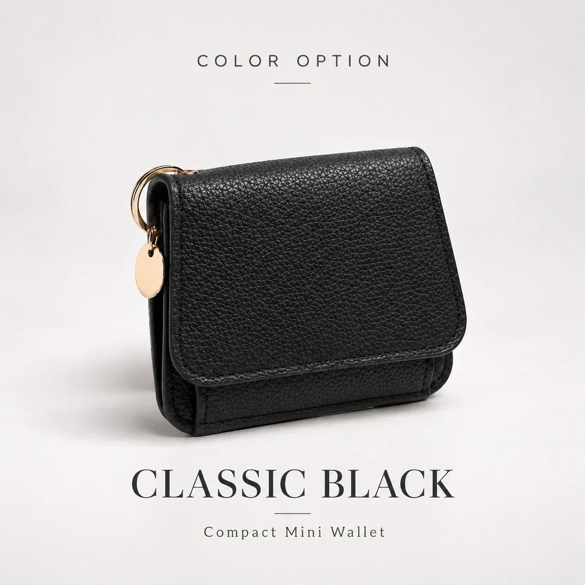 ✨Compact PU Leather Card Wallet with ID Window & Coin Pocket