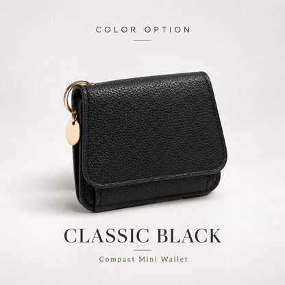 ✨Compact PU Leather Card Wallet with ID Window & Coin Pocket