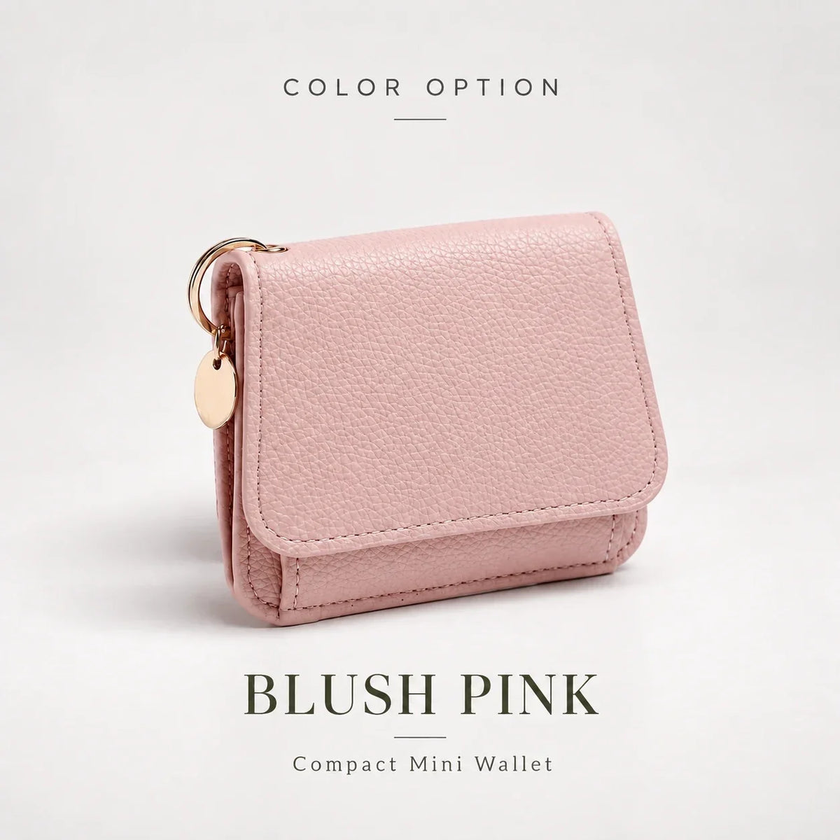 ✨Compact PU Leather Card Wallet with ID Window & Coin Pocket