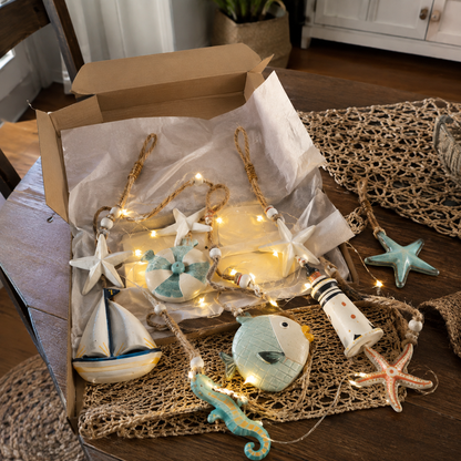 Seaside Glow Wall Hangings — Set of 7