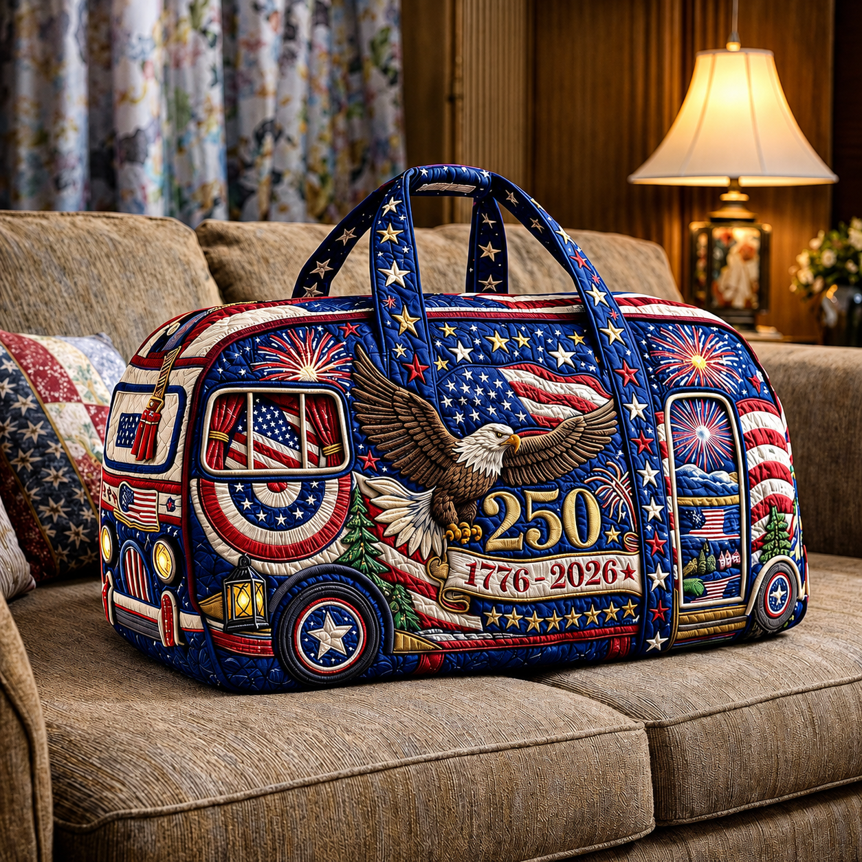 🔥LAST DAY 50% OFF 🗽🇺🇸 American 250th Anniversary Quilted Travel Duffle Bag