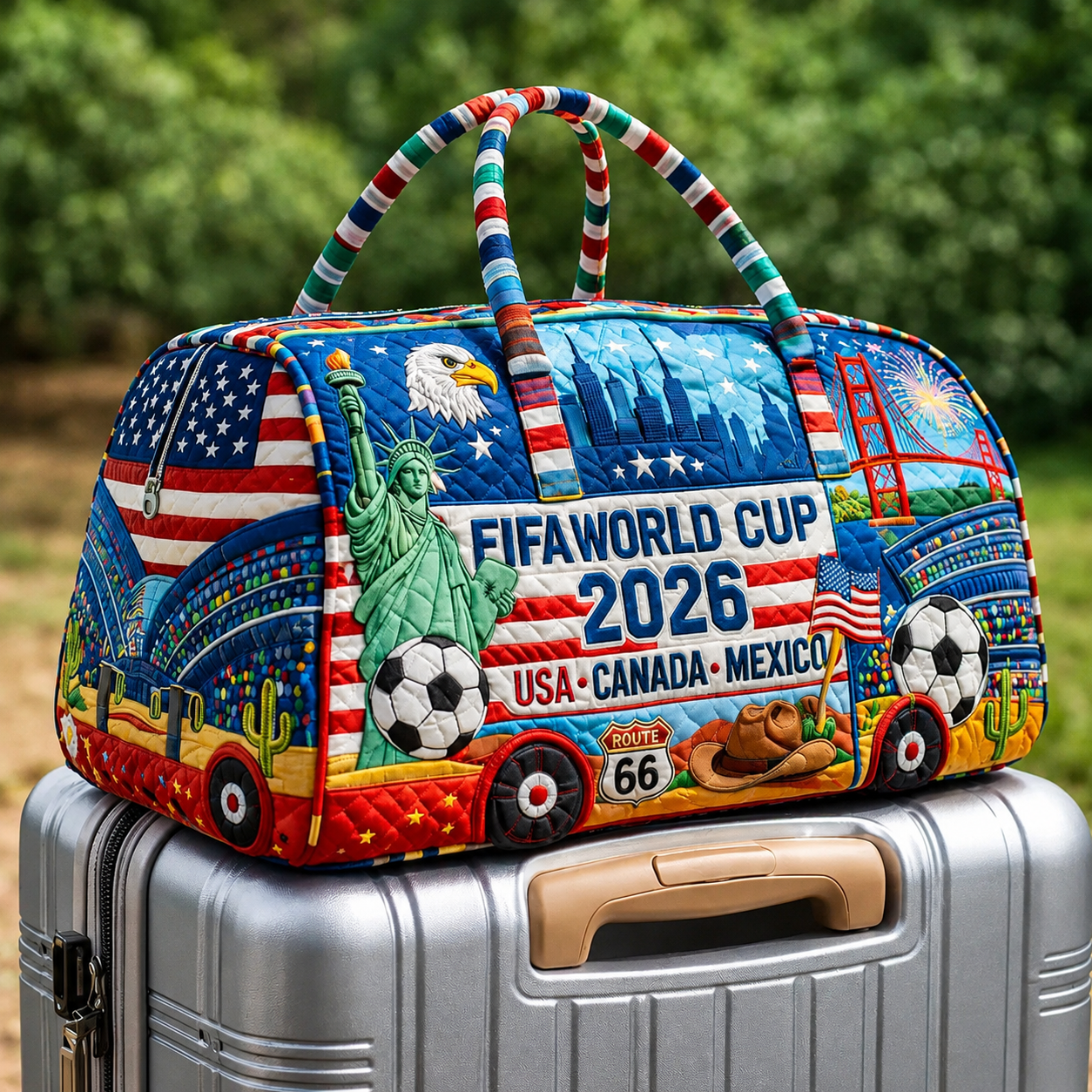 🔥LAST DAY 50% OFF 🗽🇺🇸 American 250th Anniversary Quilted Travel Duffle Bag