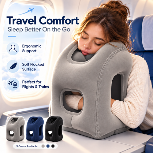 ✈️ Inflatable Airplane Sleep Pillow – Sleep Better on Every Flight😴