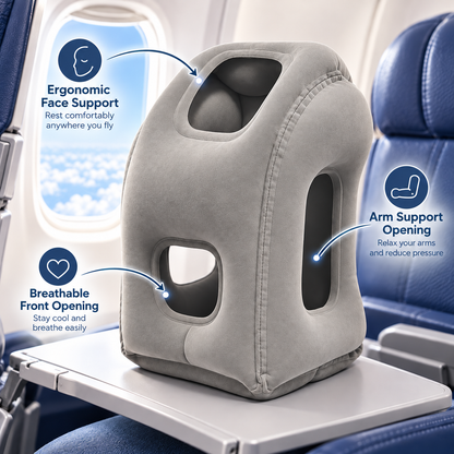 ✈️ Inflatable Airplane Sleep Pillow – Sleep Better on Every Flight😴