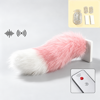 🐾 Remote-Controlled Wagging Car Tail 🚗 | Funny Fluffy Tail for Trucks & SUVs ✨