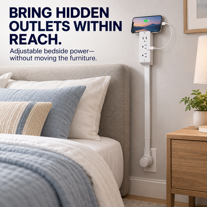 🔌 Rotating Wall Outlet Extender – Bring Hidden Outlets Within Easy Reach