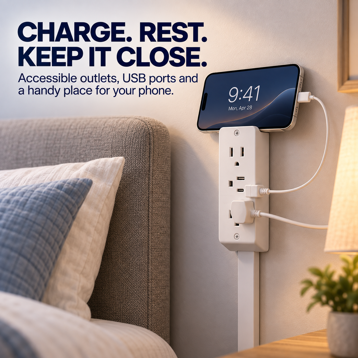 180 degree rotating wall outlet extender - product image 4