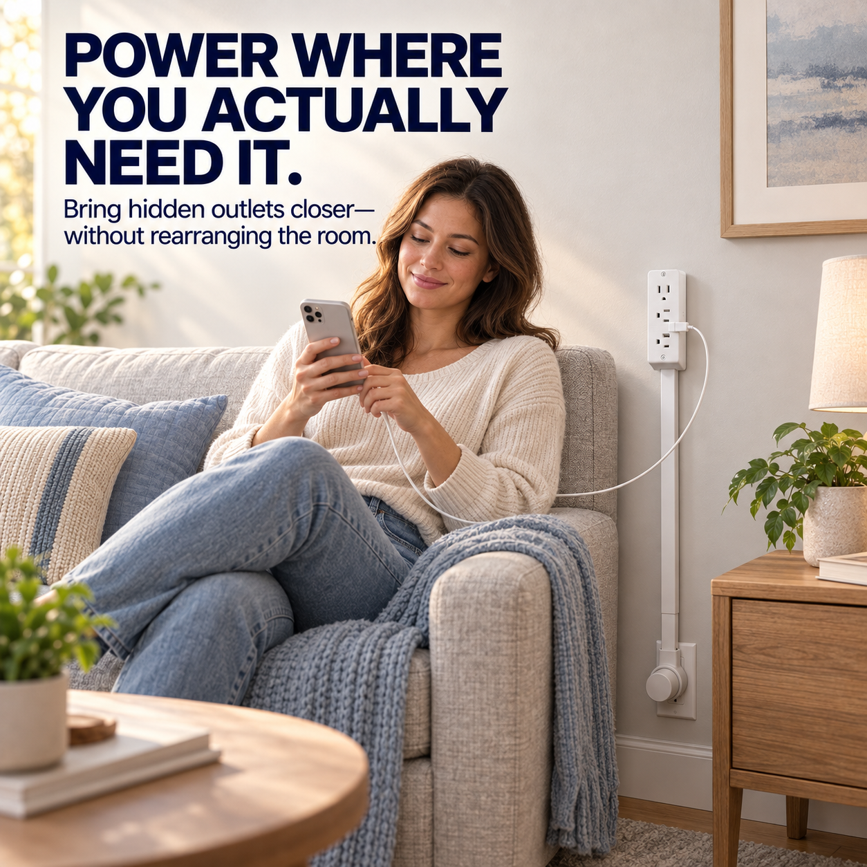 180 degree rotating wall outlet extender - product image 6