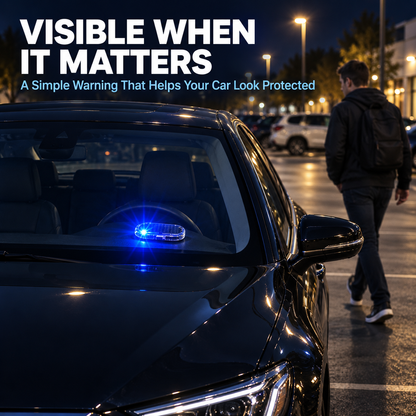 🚨 Solar Car Security Warning Light | Wireless LED Anti-Theft Visual Deterrent